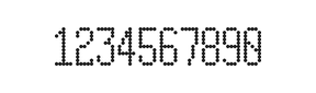 5×11数字点阵字体 ddN511AA0990