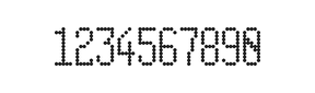 5×11数字点阵字体 ddN511AA0991