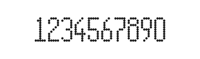 5×11数字点阵字体 ddN511AA0993