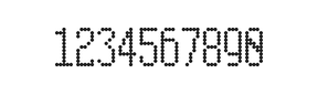5×11数字点阵字体 ddN511AA0995