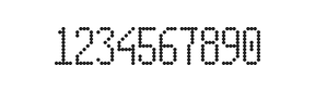 5×11数字点阵字体 ddN511AA0999