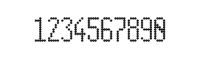 5×11数字点阵字体 ddN511AA1004