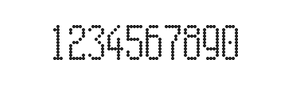 5×11数字点阵字体 ddN511AA1008
