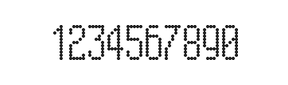 5×11数字点阵字体 ddN511AA1015