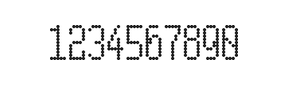 5×11数字点阵字体 ddN511AA1019
