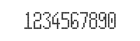 5×11数字点阵字体 ddN511AA1020