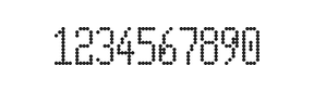 5×11数字点阵字体 ddN511AA1026