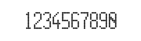 5×11数字点阵字体 ddN511AA1029