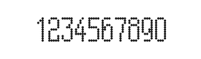 5×11数字点阵字体 ddN511AA1035
