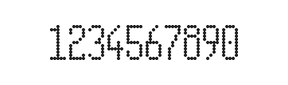 5×11数字点阵字体 ddN511AA1036
