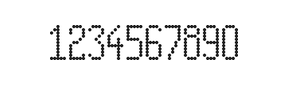 5×11数字点阵字体 ddN511AA1037