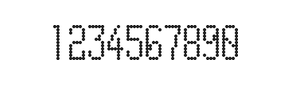 5×11数字点阵字体 ddN511AA1043