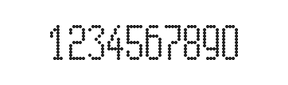 5×11数字点阵字体 ddN511AA1048