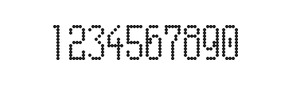 5×11数字点阵字体 ddN511AA1051