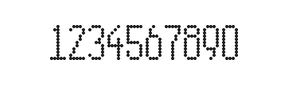 5×11数字点阵字体 ddN511AA1054