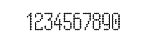5×11数字点阵字体 ddN511AA1055