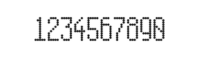 5×11数字点阵字体 ddN511AA1064