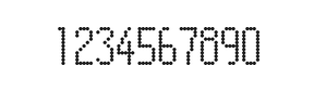 5×11数字点阵字体 ddN511AA1069