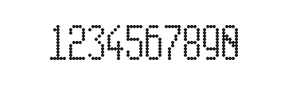 5×11数字点阵字体 ddN511AA1076