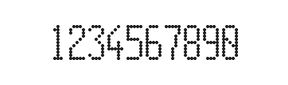5×11数字点阵字体 ddN511AA1081