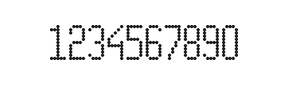 5×11数字点阵字体 ddN511AA1083