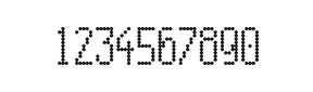 5×11数字点阵字体 ddN511AA1085