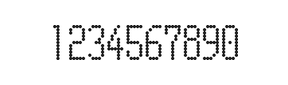 5×11数字点阵字体 ddN511AA1089