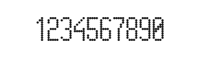 5×11数字点阵字体 ddN511AA1091