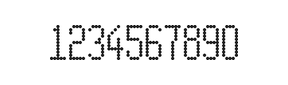 5×11数字点阵字体 ddN511AA1093