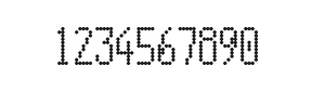 5×11数字点阵字体 ddN511AA1095