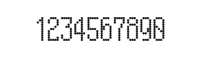 5×11数字点阵字体 ddN511AA1096