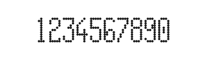 5×11数字点阵字体 ddN511AA1098