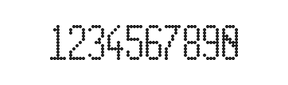 5×11数字点阵字体 ddN511AA1100