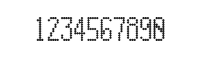 5×11数字点阵字体 ddN511AA1109