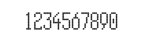 5×11数字点阵字体 ddN511AA1117