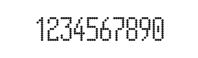 5×11数字点阵字体 ddN511AA1118