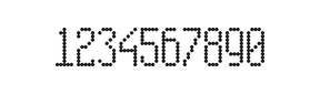 5×11数字点阵字体 ddN511AA1124
