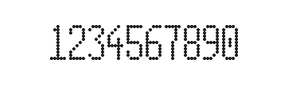 5×11数字点阵字体 ddN511AA1125