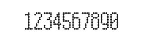 5×11数字点阵字体 ddN511AA1128