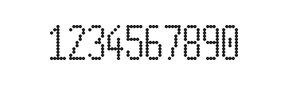 5×11数字点阵字体 ddN511AA1129