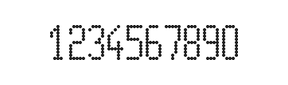 5×11数字点阵字体 ddN511AA1132