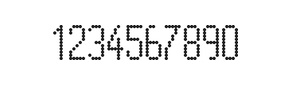 5×11数字点阵字体 ddN511AA1134