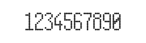 5×11数字点阵字体 ddN511AA1135