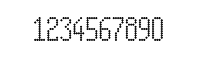 5×11数字点阵字体 ddN511AA1137