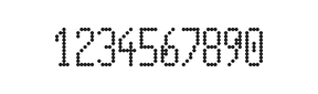 5×11数字点阵字体 ddN511AA1154