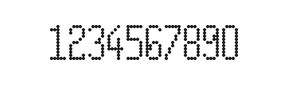 5×11数字点阵字体 ddN511AA1156