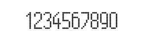 5×11数字点阵字体 ddN511AA1158