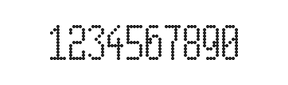 5×11数字点阵字体 ddN511AA1163