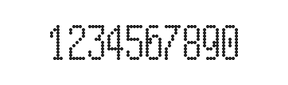 5×11数字点阵字体 ddN511AA1169