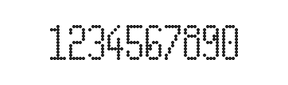 5×11数字点阵字体 ddN511AA1173